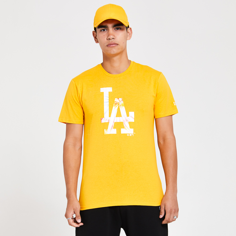 Camiseta Los Angeles Dodgers Logo Infill, amarillo