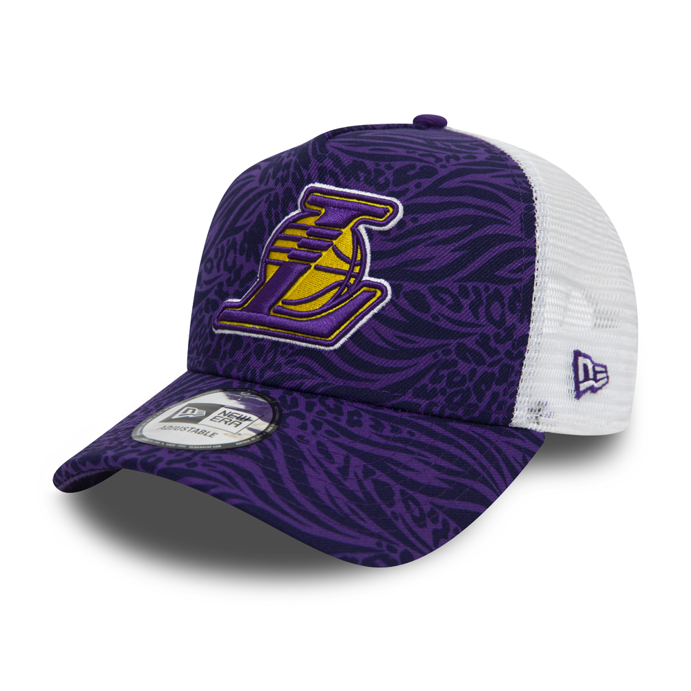Los Angeles Lakers - Hook - Violette Trucker-Kappe mit Allover-Print