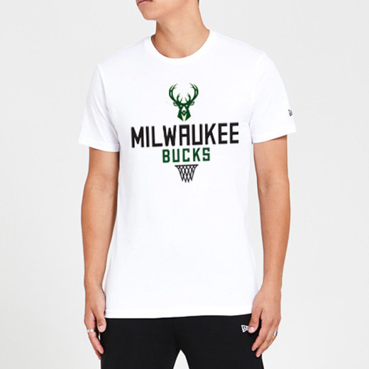 T-shirt Milwaukee Bucks Basket bianca