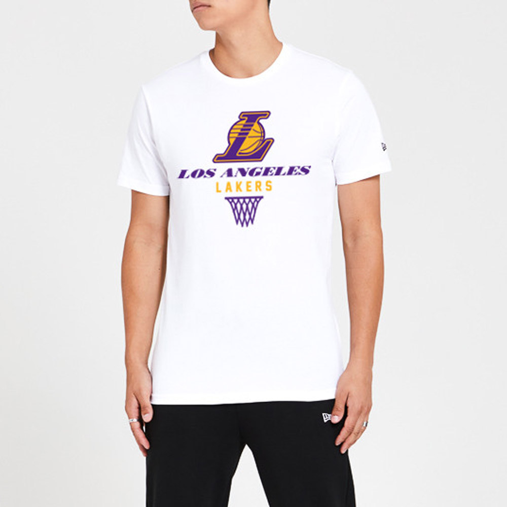Los Angeles Lakers – Basketball-T-Shirt in Weiß