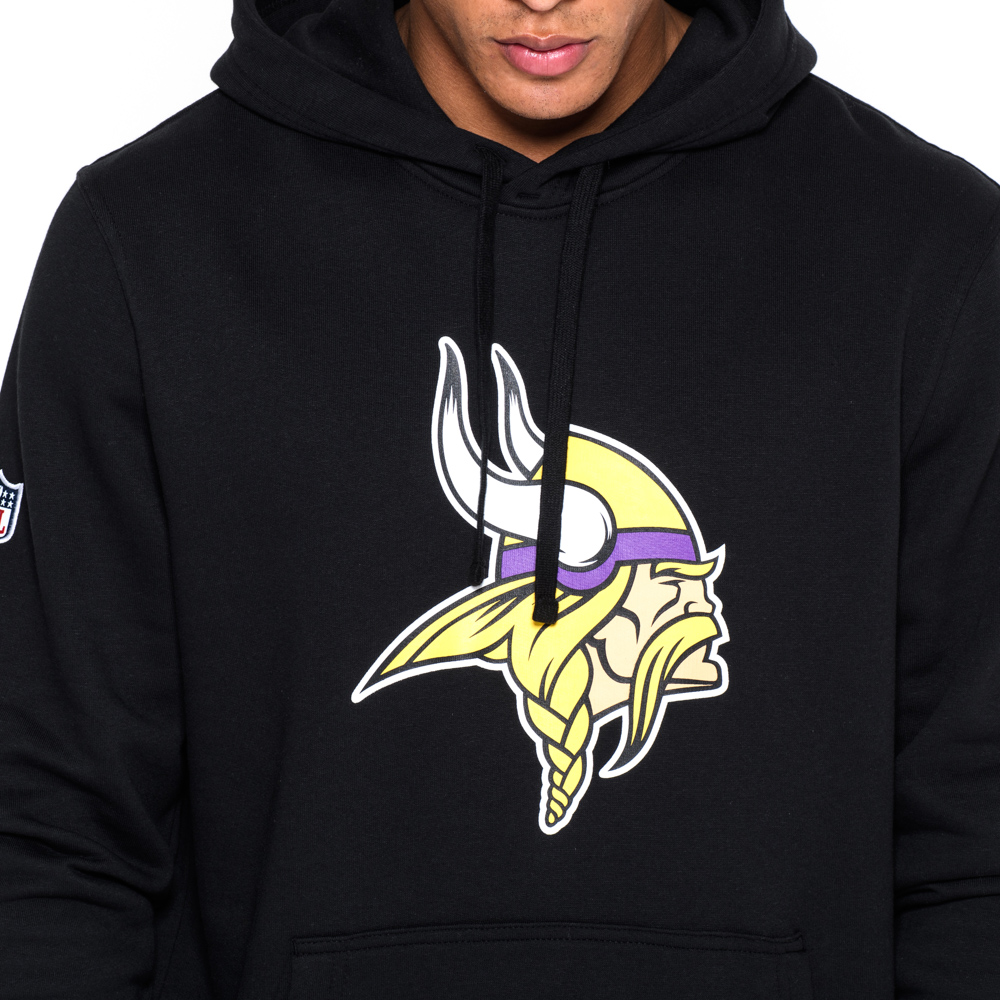 Felpa con cappuccio Minnesota Vikings Team Logo nera