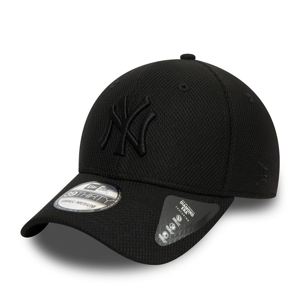 New York Yankees Diamond Era Black 39THIRTY Stretch Fit Cap