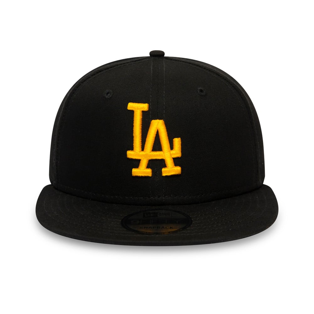 Los Angeles Dodgers Yellow Logo League Essential Black 9FIFTY Kappe
