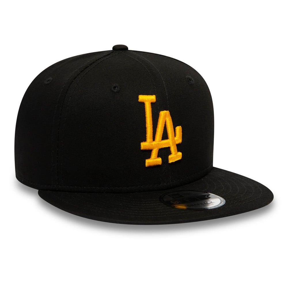 Los Angeles Dodgers Yellow Logo League Essential Black 9FIFTY Kappe