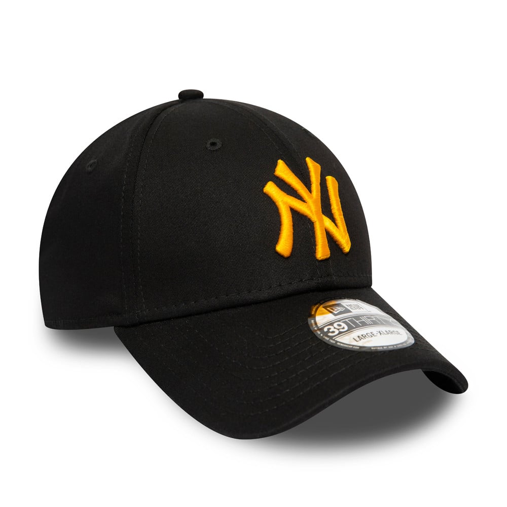 New York Yankees League Essential Yellow Logo Noir 39THIRTY Capuchon