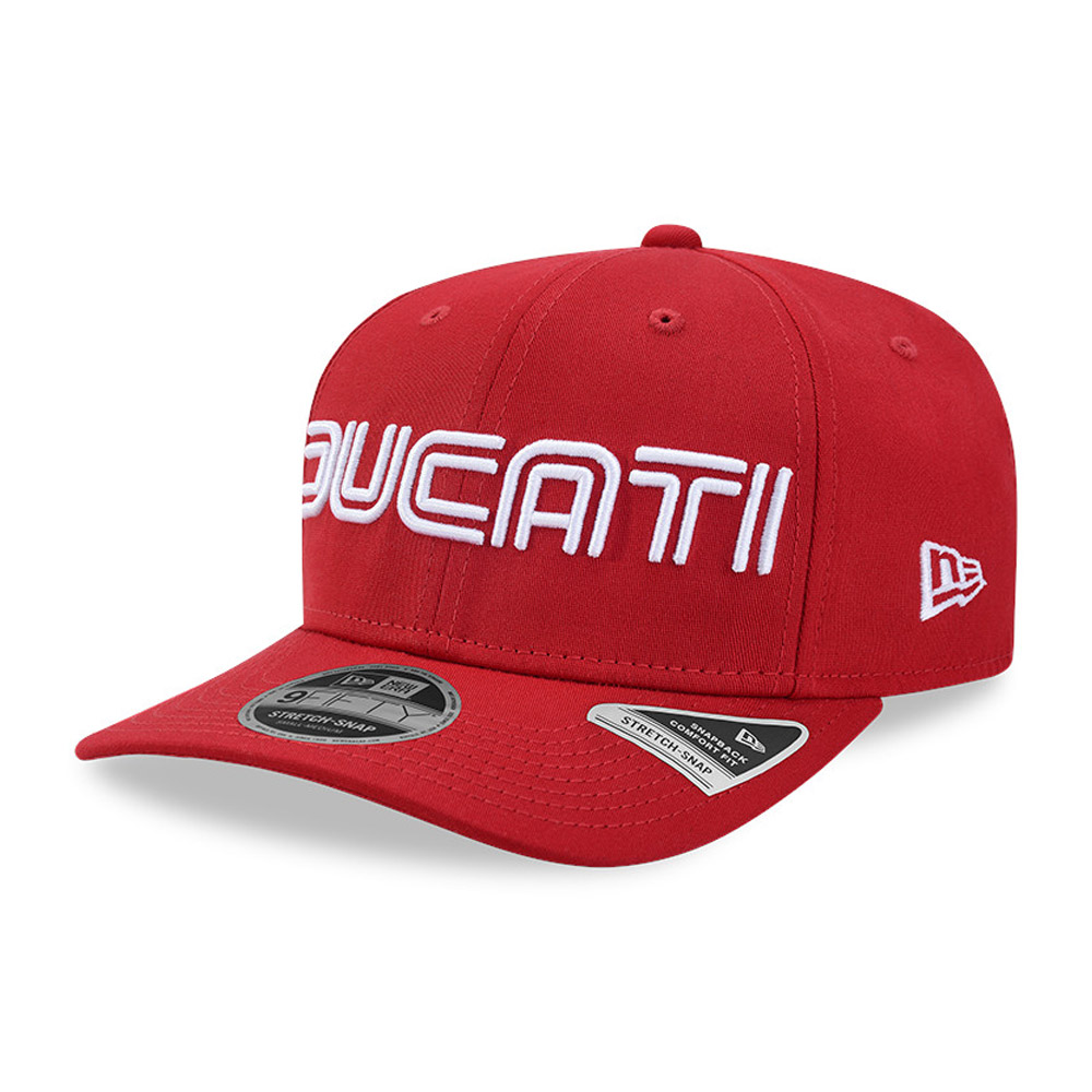 9FIFTY – Ducati Motor – Stretch-Kappe in Rot mit Schriftzug und Clipverschluss