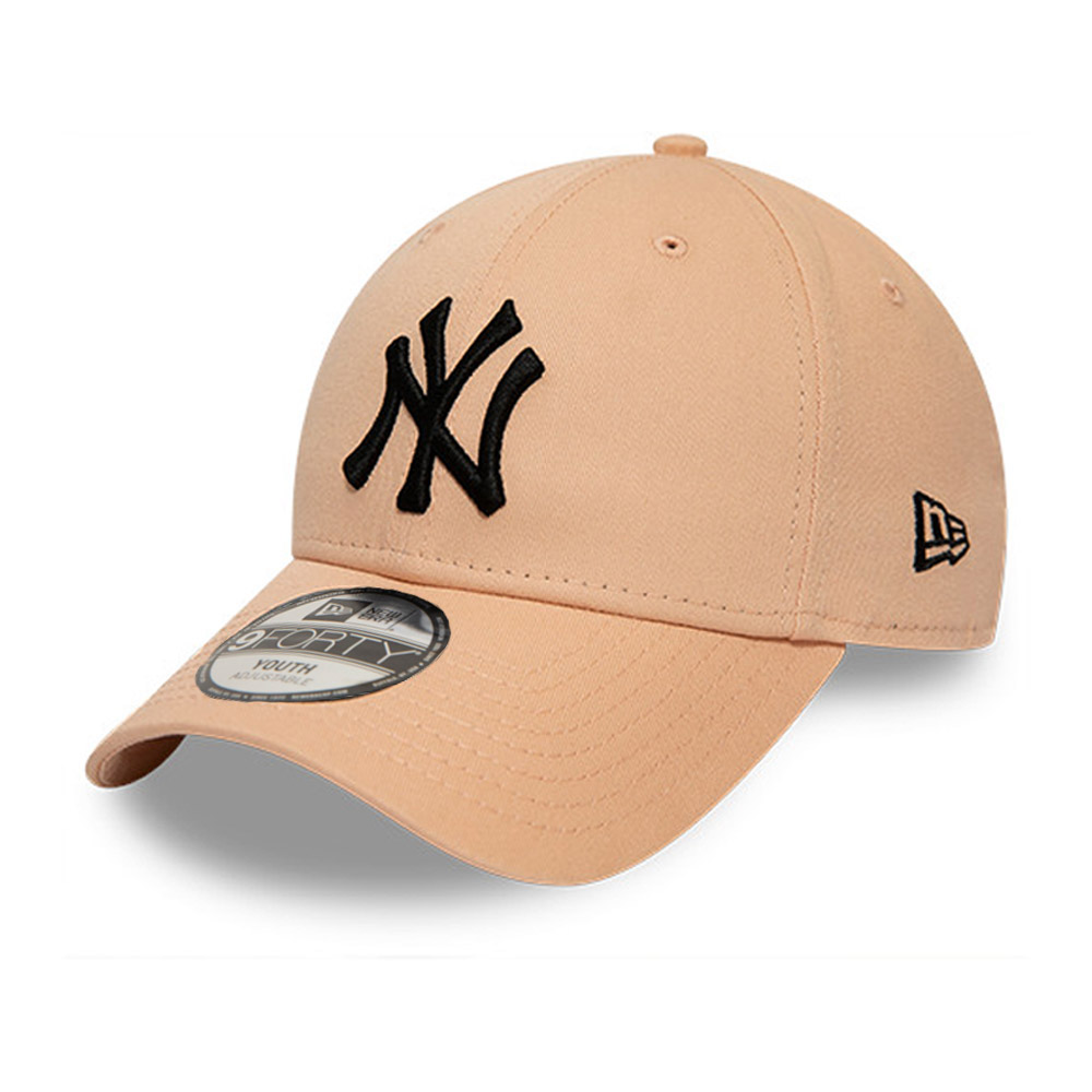 Gorra New York Yankees League Essential Black Logo 9FORTY, niño, rosa