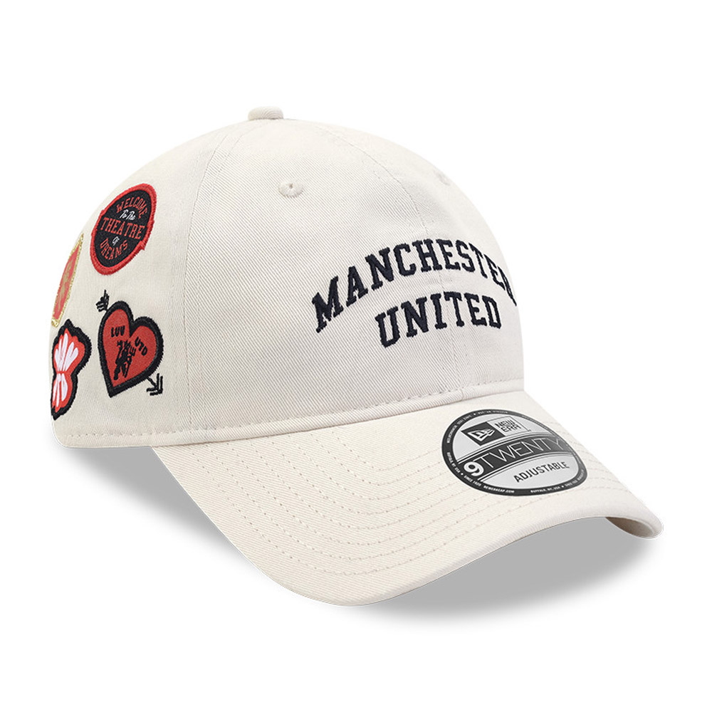 9TWENTY – Manchester United – Kappe in Weiß mit seitlichem Aufnäher