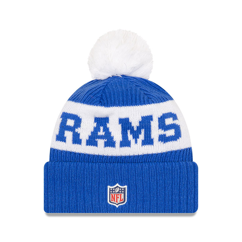LA Rams On Field Blaue Mütze Hut