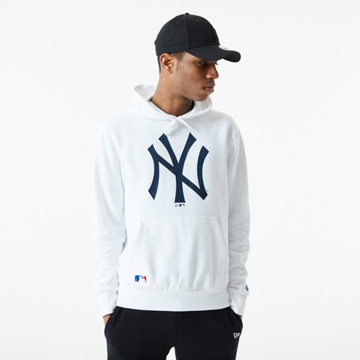 New York Yankees - Hoodie in Weiß mit gefülltem Logo