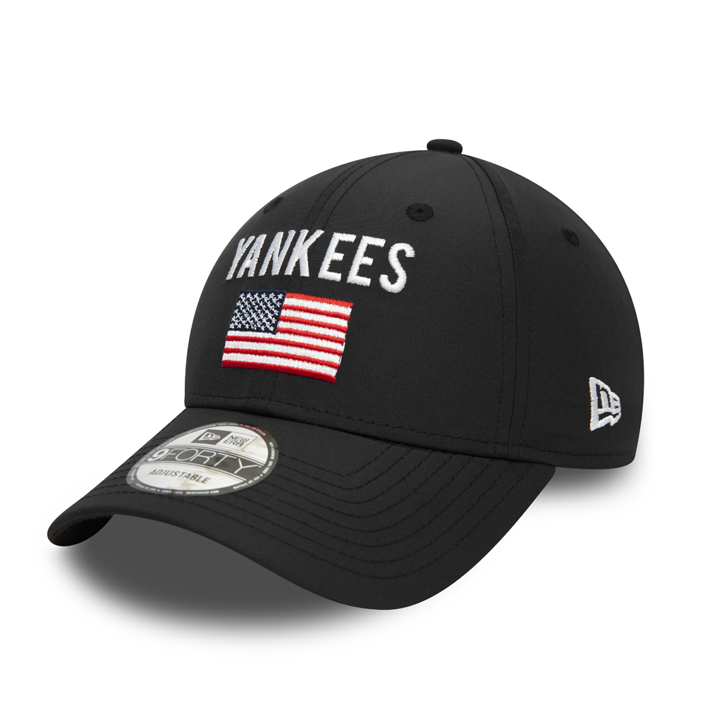 9FORTY – New York Yankees – Kappe in Schwarz mit Teamflagge