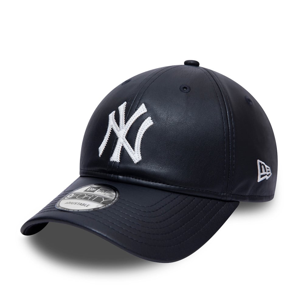 New York Yankees Synthetic Leather Navy 9FORTY Cap