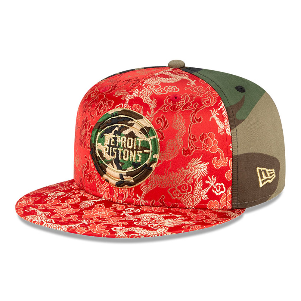 Cappellino Detroit Pistons Dragon Camo 100 Years 59FIFTY