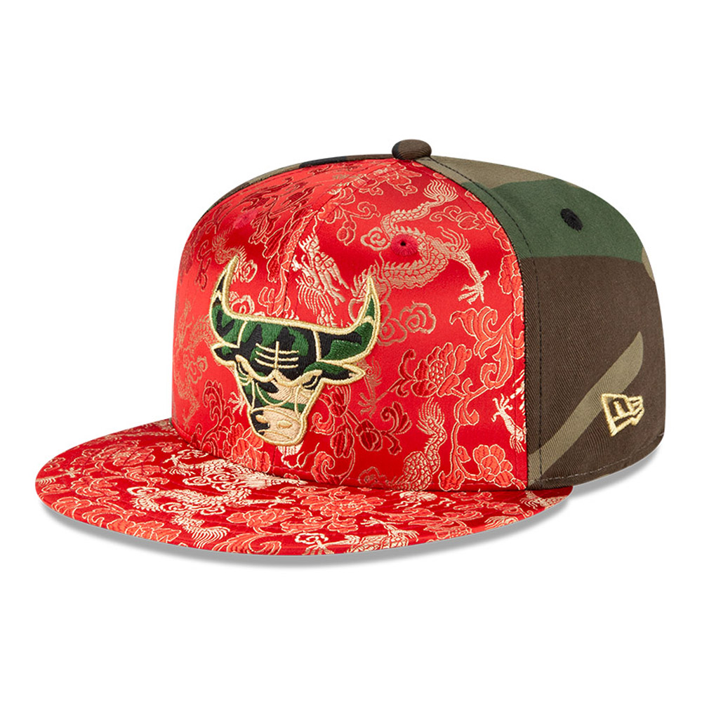 100FIFTY – Chicago Bulls – 100 Jahre – Kappe im Camouflage-Design mit Drachen