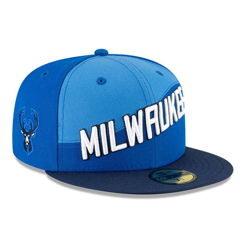 Casquette 59FIFTY des Milwaukee Bucks de la NBA City Edition, bleue