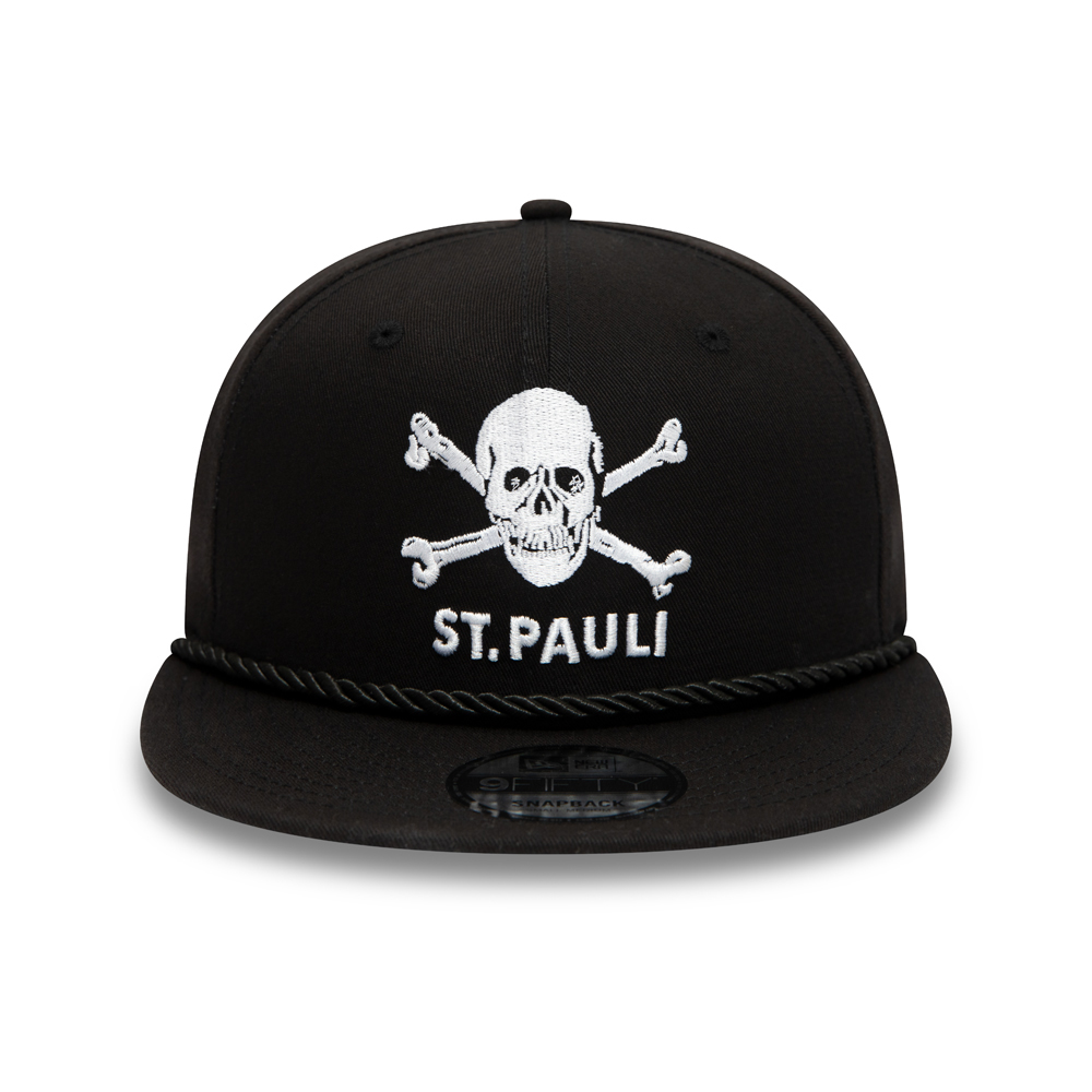 St Pauli FC Skull &amp; Cross Bones Casquette Noire 9FIFTY