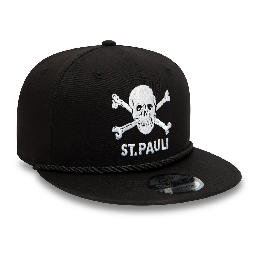 Adjustable Snapback Baseball Cap Pirate Style Skull and Crossbones with Denmark