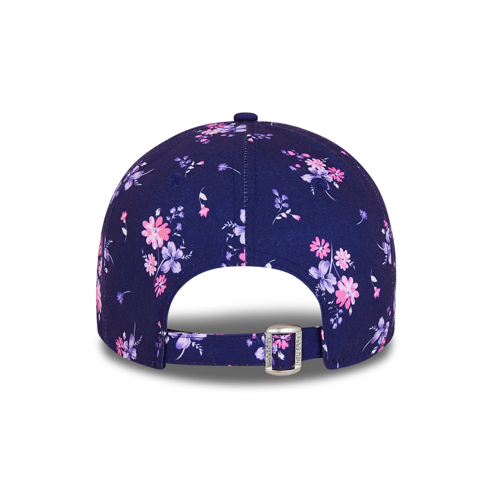 9FORTY – New York Yankees – Damenkappe in Blau mit Blumenmuster