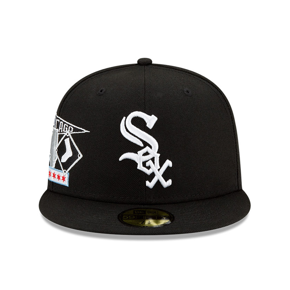 Schwarze Chicago White Sox MLB City Patch 59FIFTY Fitted Cap