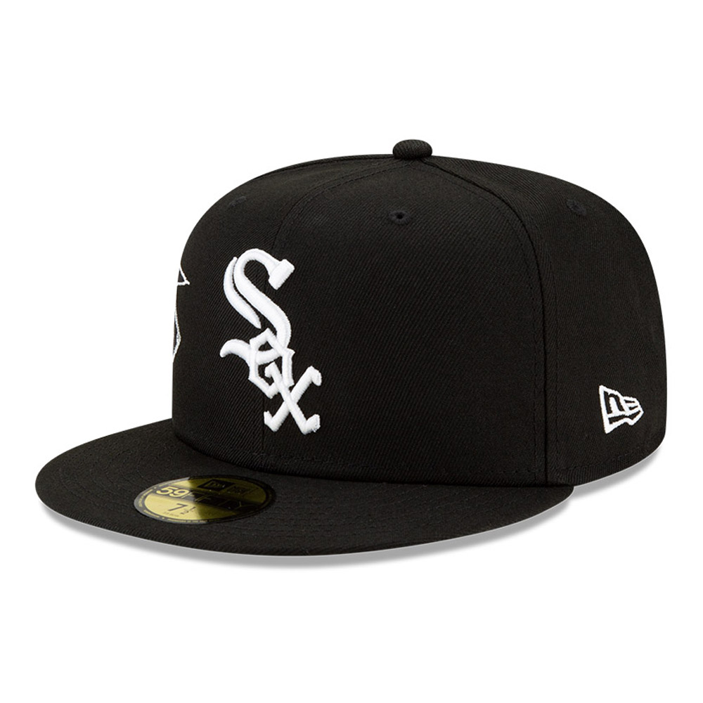 Schwarze Chicago White Sox MLB City Patch 59FIFTY Fitted Cap