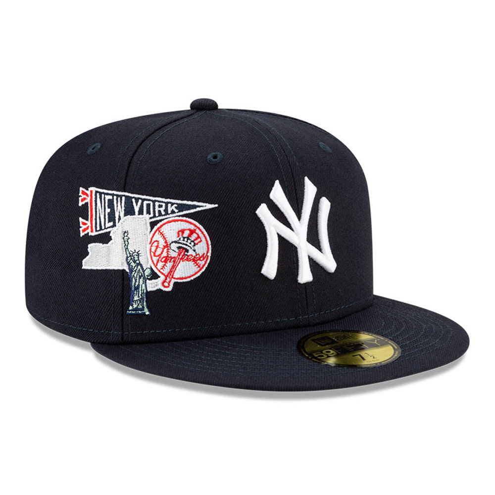 Cappellino 59FIFTY Fitted New York Yankees MLB City Patch Blu Navy