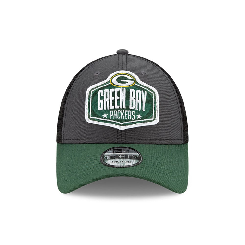 Gorra Green Bay Packers NFL Draft 9FORTY, gris