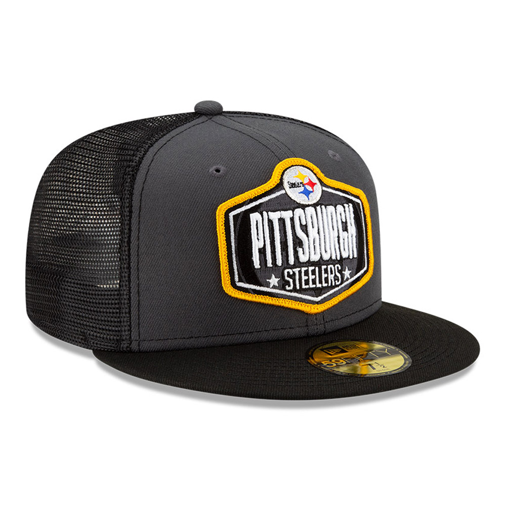 Gorra Pittsburgh Steelers NFL Draft 59FIFTY, gris