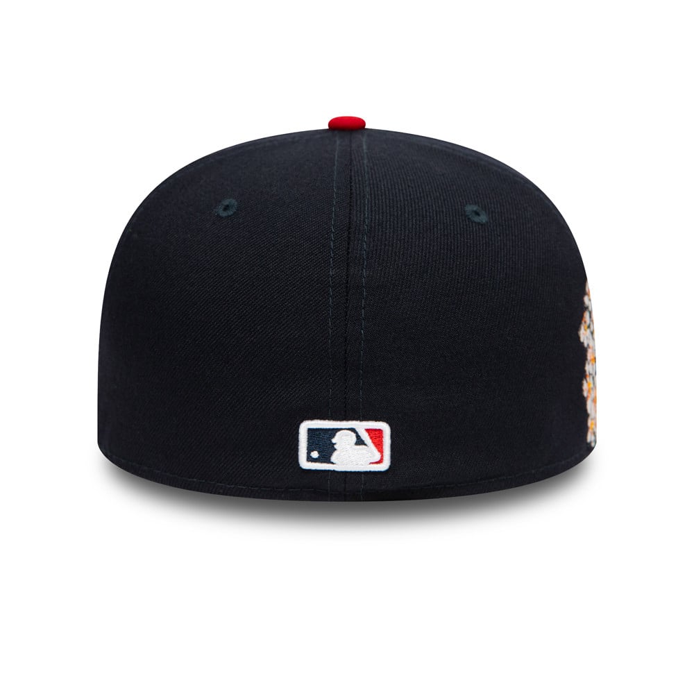 Cappellino 59FIFTY MLB Flower degli Atlanta Braves blu navy