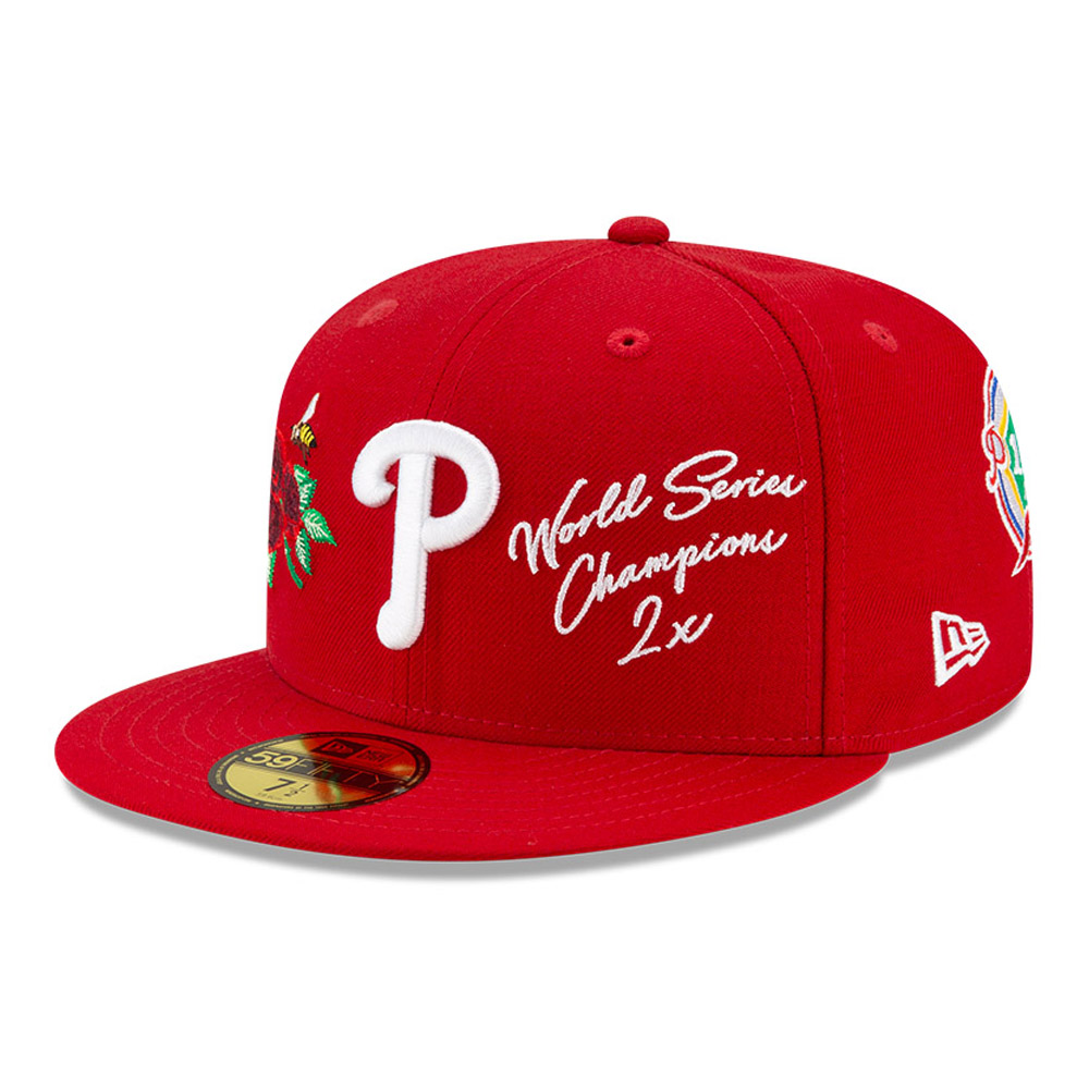 Rote Philadelphia Phillies MLB Icon 59FIFTY Fitted Cap