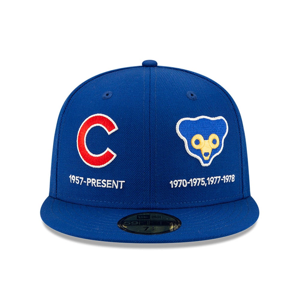Casquette 59FIFTY Chicago Cubs MLB Logo Progression, bleue