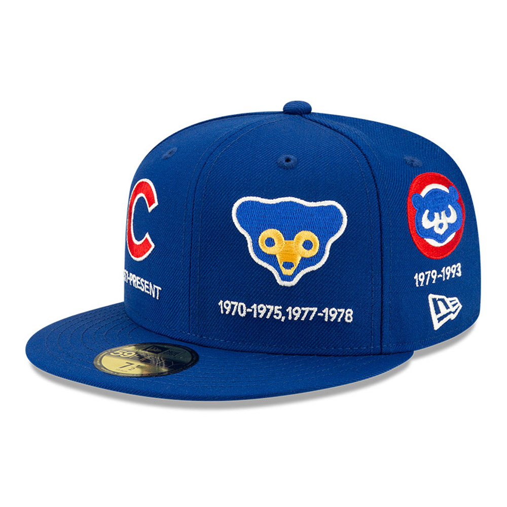 Casquette 59FIFTY Chicago Cubs MLB Logo Progression, bleue