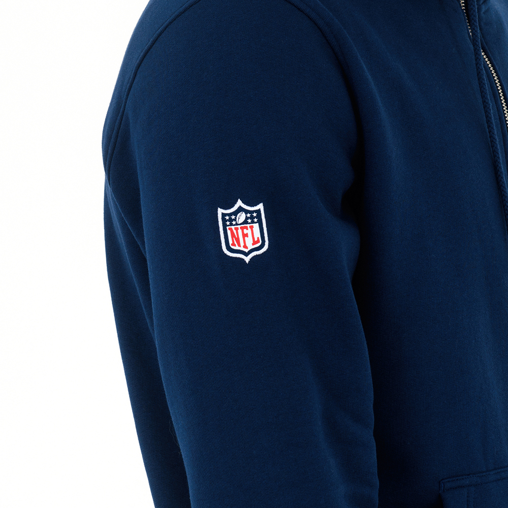 Sudadera estilo pulóver Seattle Seahawks Team Full Zipped, azul marino