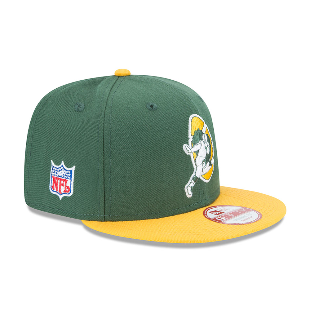 Die historische Baycik passende Original 9FIFTY Kappe der Green Bay Packers mit Clipverschluss