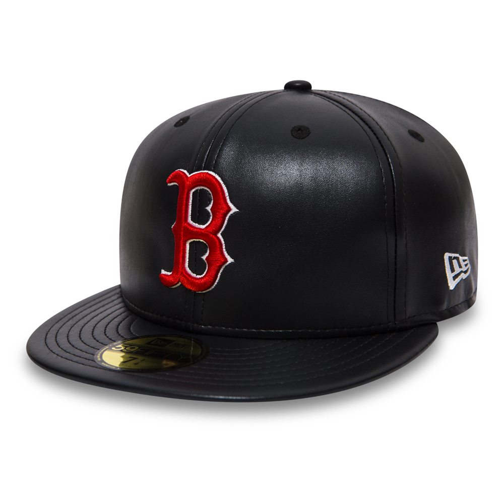 Boston Red Sox Leather 59FIFTY bleu marine