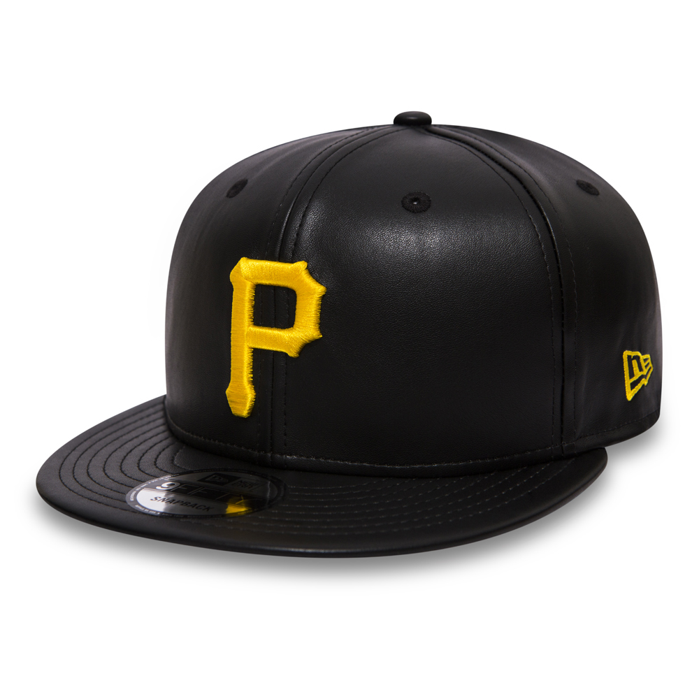 Pittsburgh Pirates 9FIFTY Snapback en cuir noir