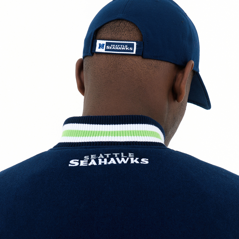 Seattle Seahawks – Varsity-Jacke – Marineblau und Weiß