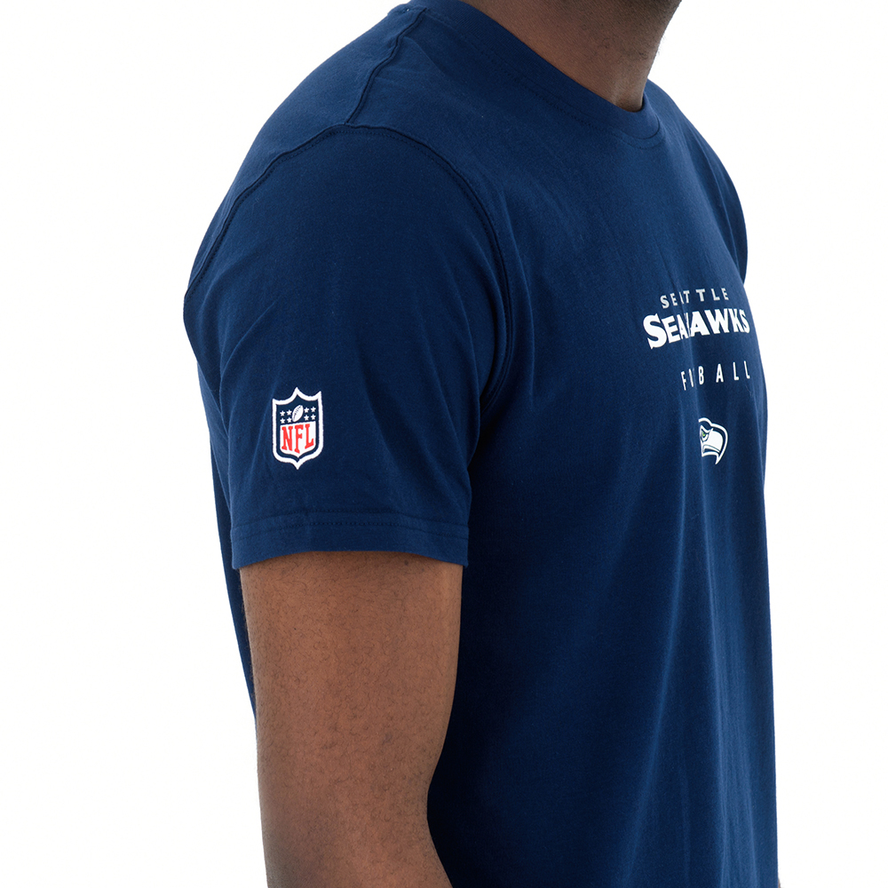 Seattle Seahawks – T-Shirt mit Teamschriftzug – Ozeanblau