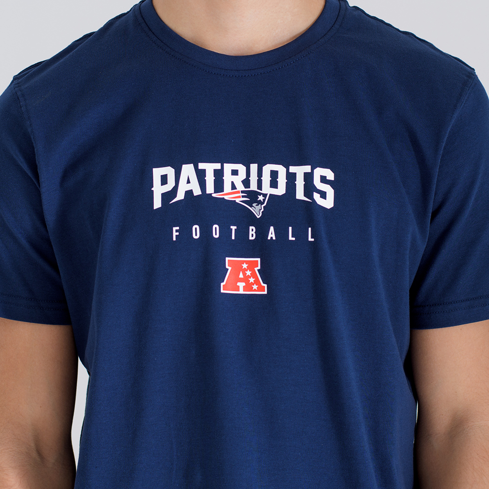 Camiseta New England Patriots Team Script, azul marino