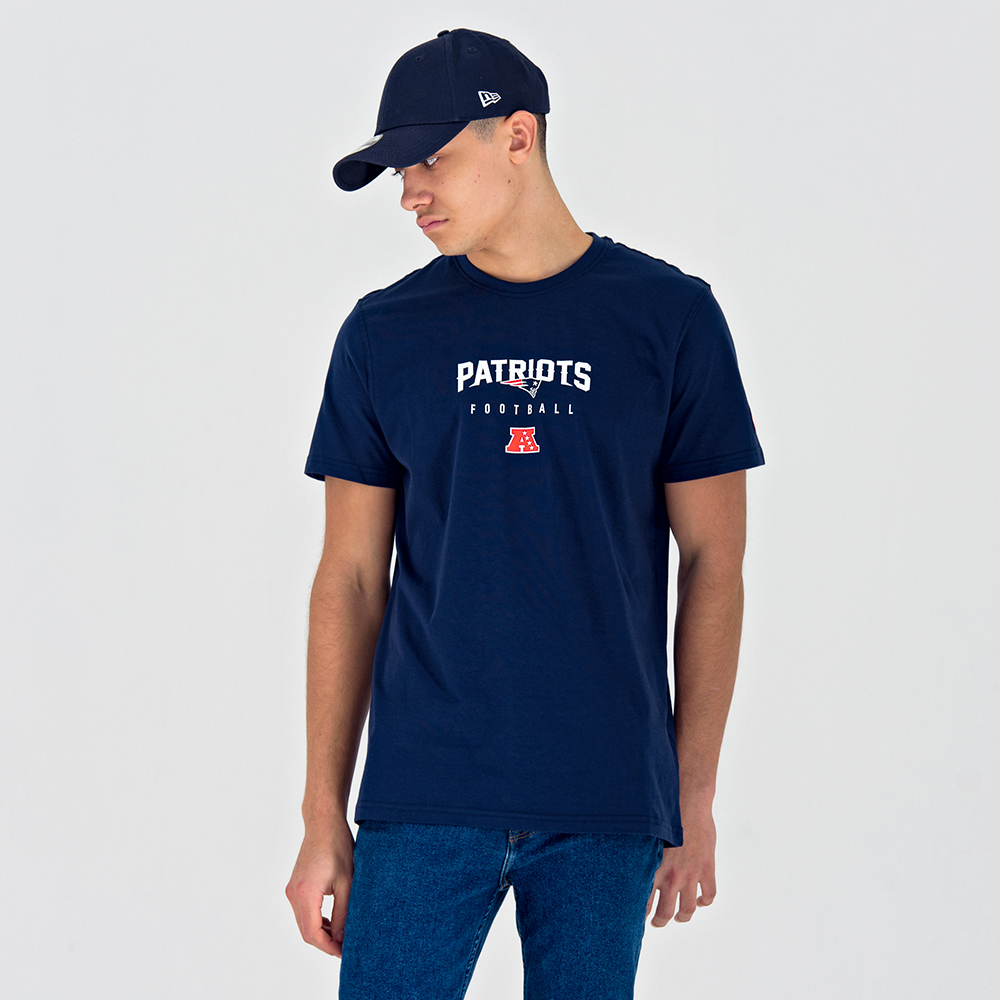 Camiseta New England Patriots Team Script, azul marino