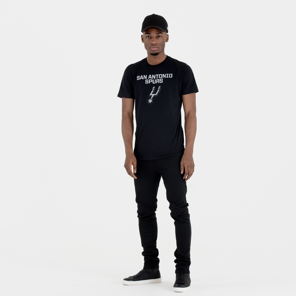 San Antonio Spurs Team Logo Black T-Shirt