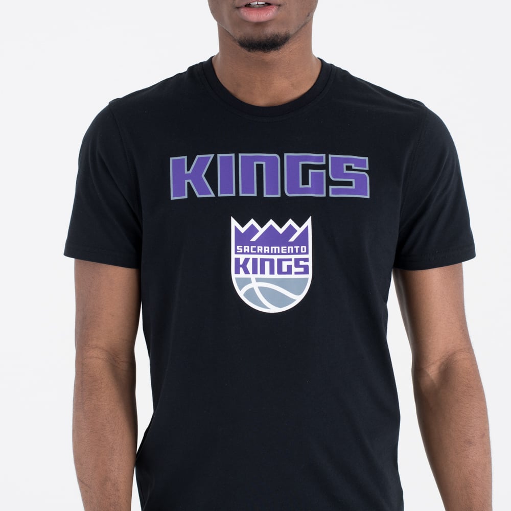 T-Shirt Sacramento Kings NBA Team Logo Nera