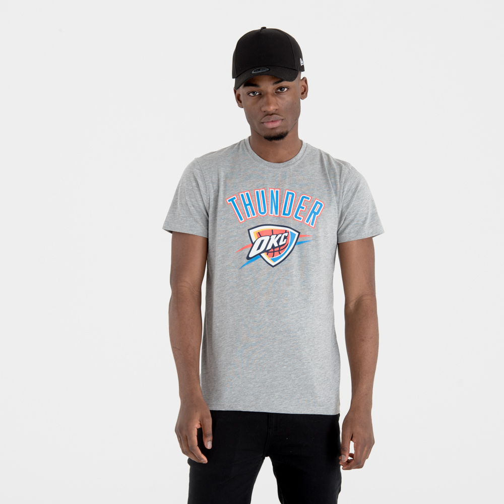 Oklahoma City Thunder NBA Team Logo Grey T-Shirt
