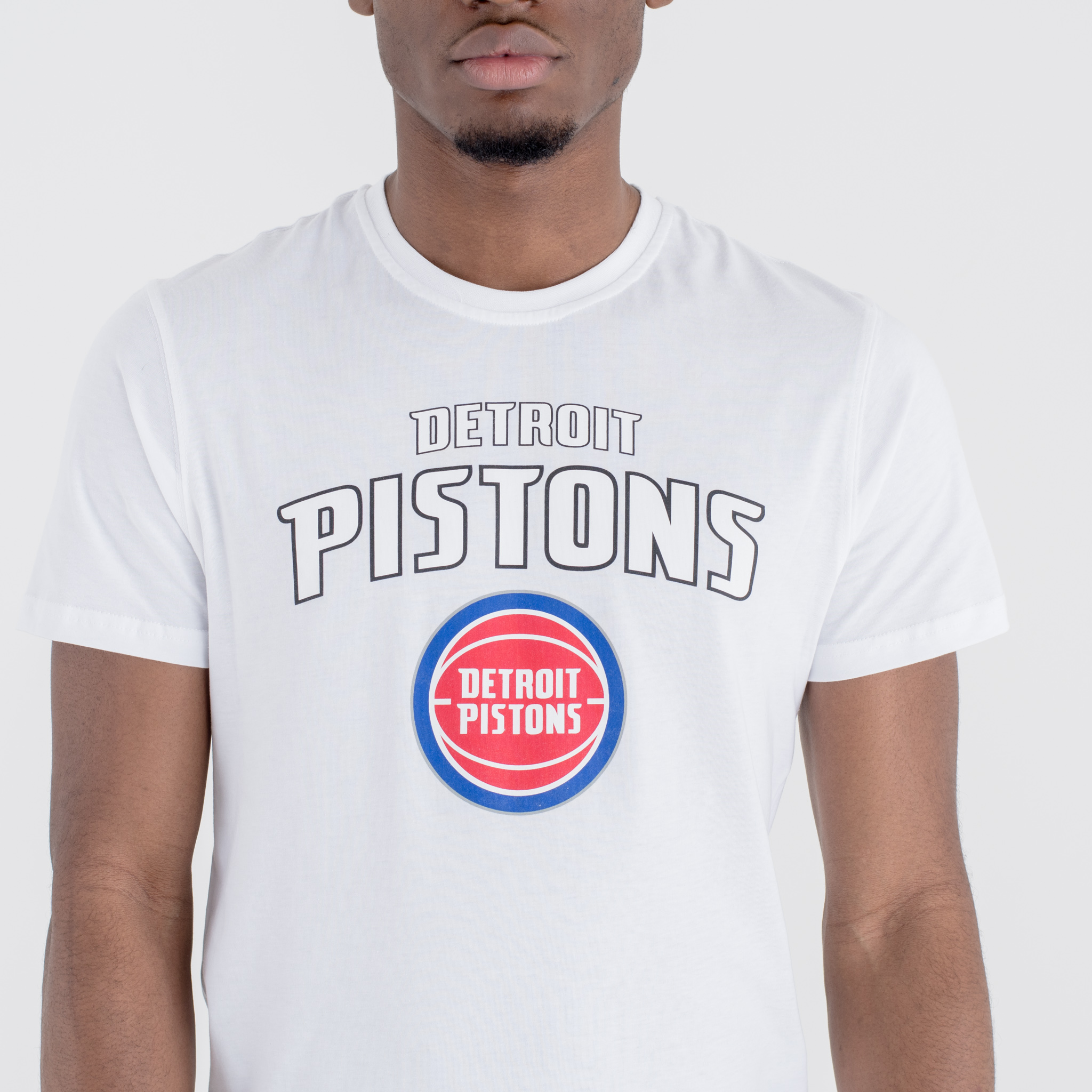 T-Shirt Detroit Pistons Team Logo Bianca