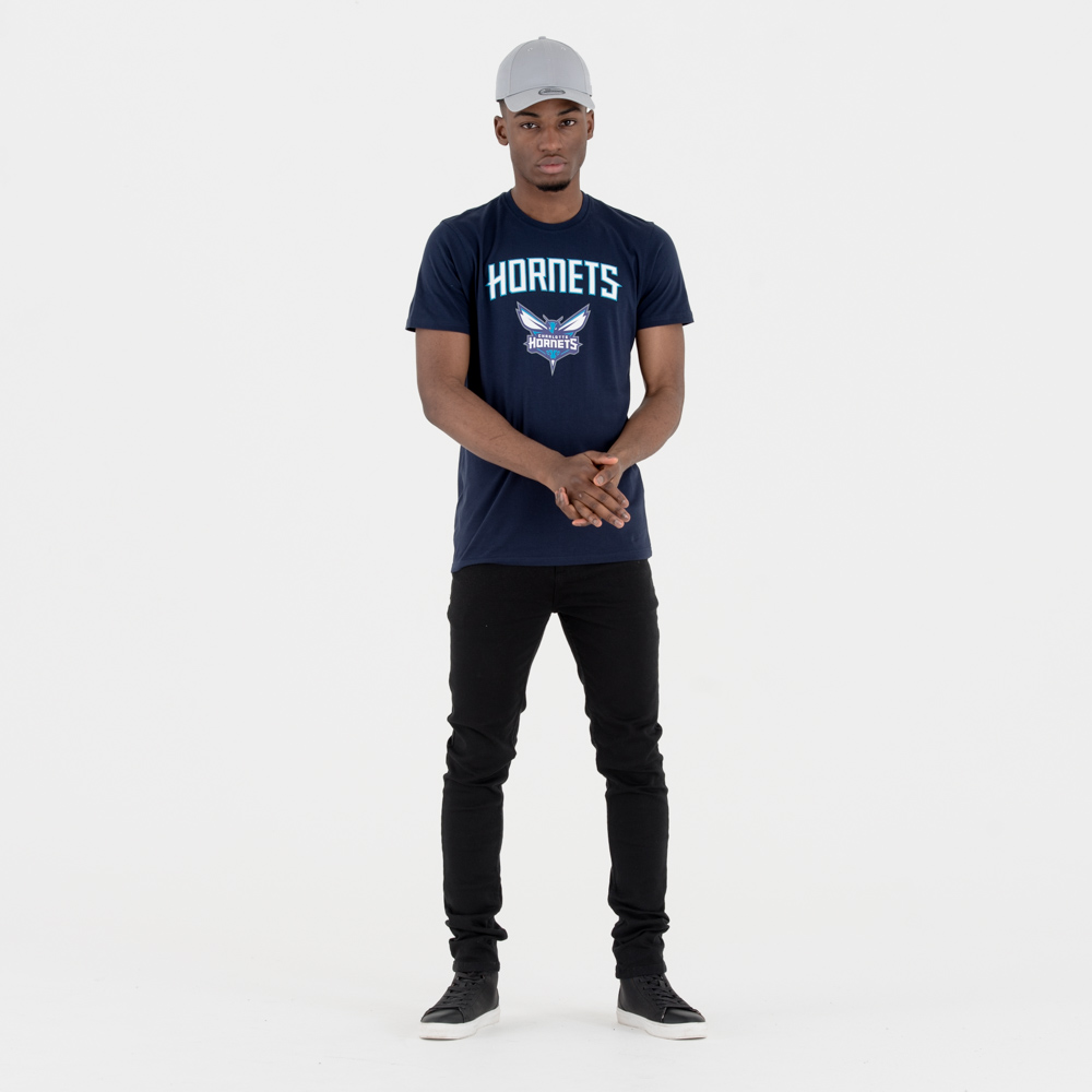 Charlotte Hornets Team Logo Navy T-Shirt