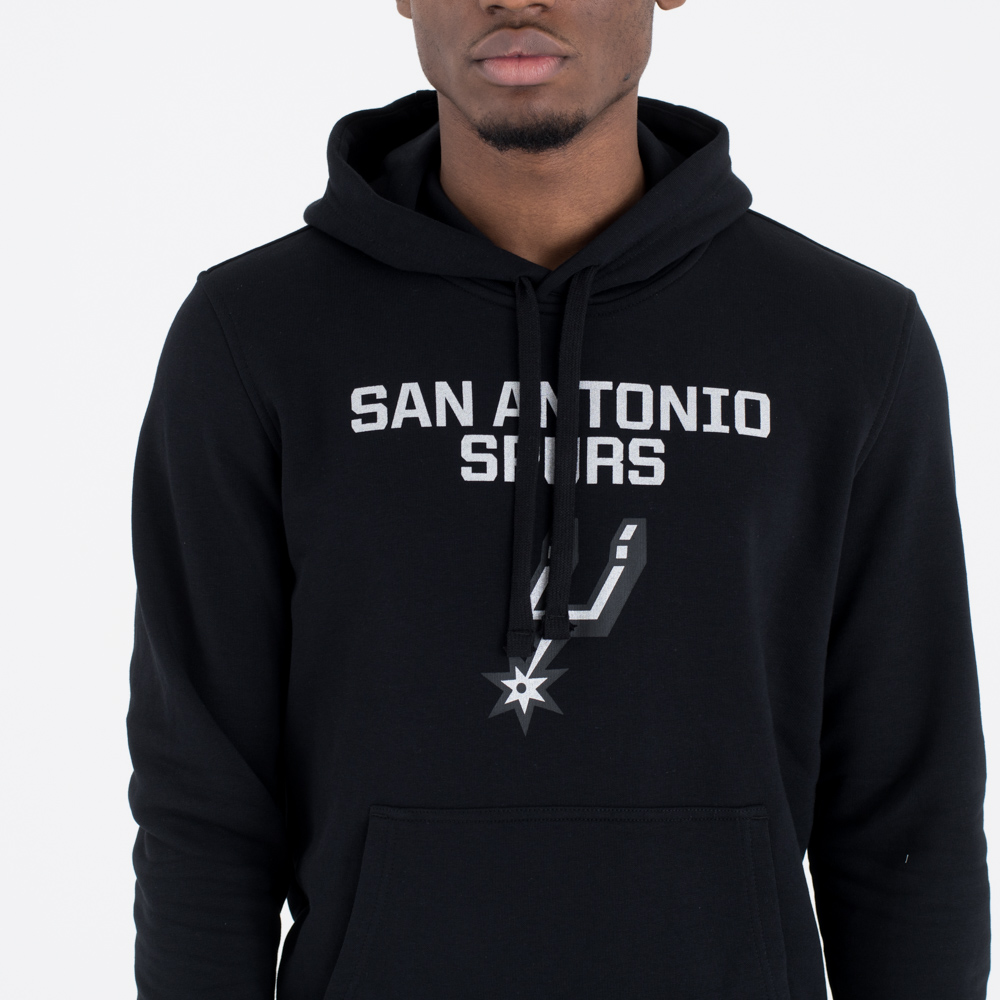 Felpa con cappuccio San Antonio Spurs NBA Team Logo nera