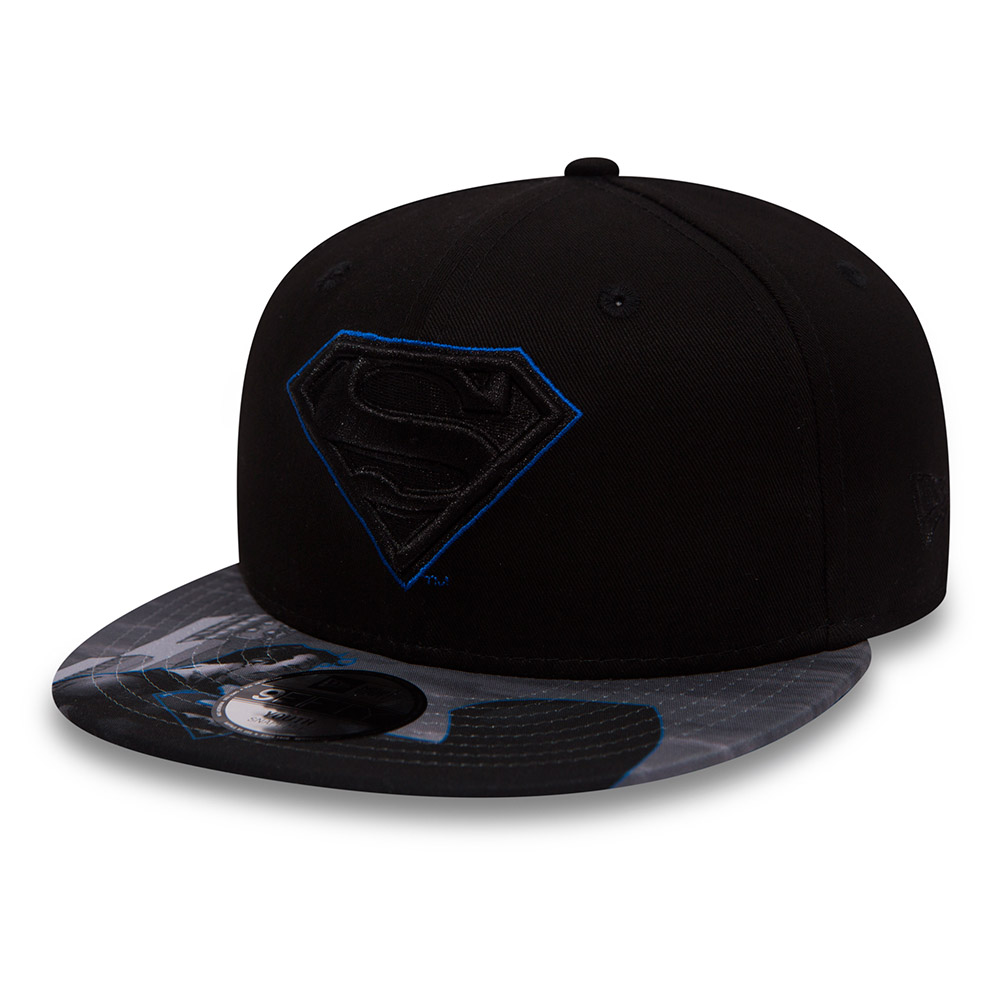 Superman Character Outline Kids Black 9FIFTY