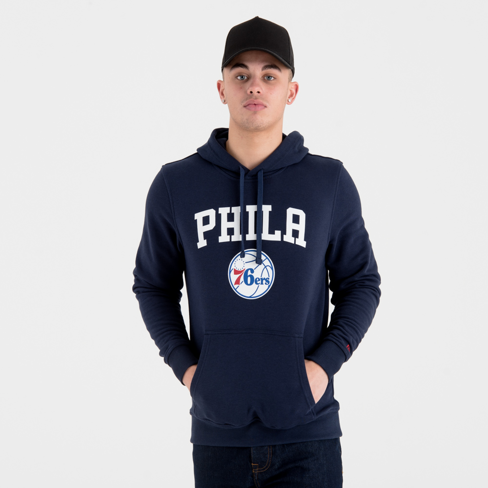 Philadelphia 76ers Team Logo Navy Hoodie