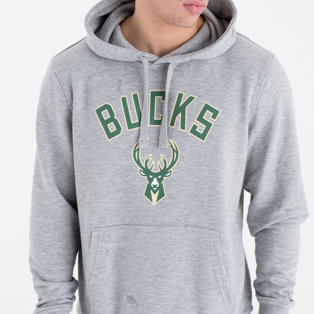 Milwaukee Bucks Team Logo Grey Hoodie