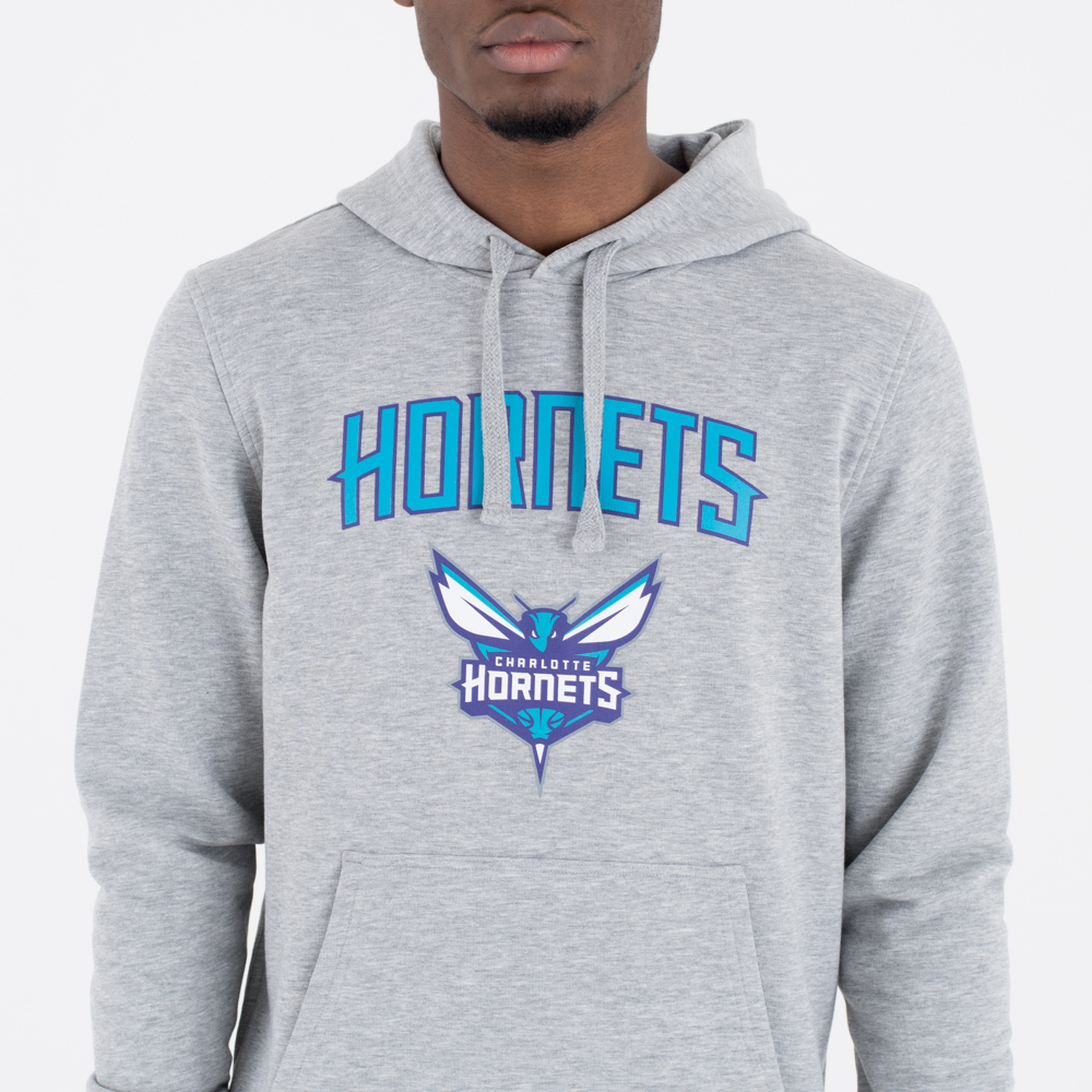 Felpa con cappuccio Charlotte Hornets Team Logo grigia