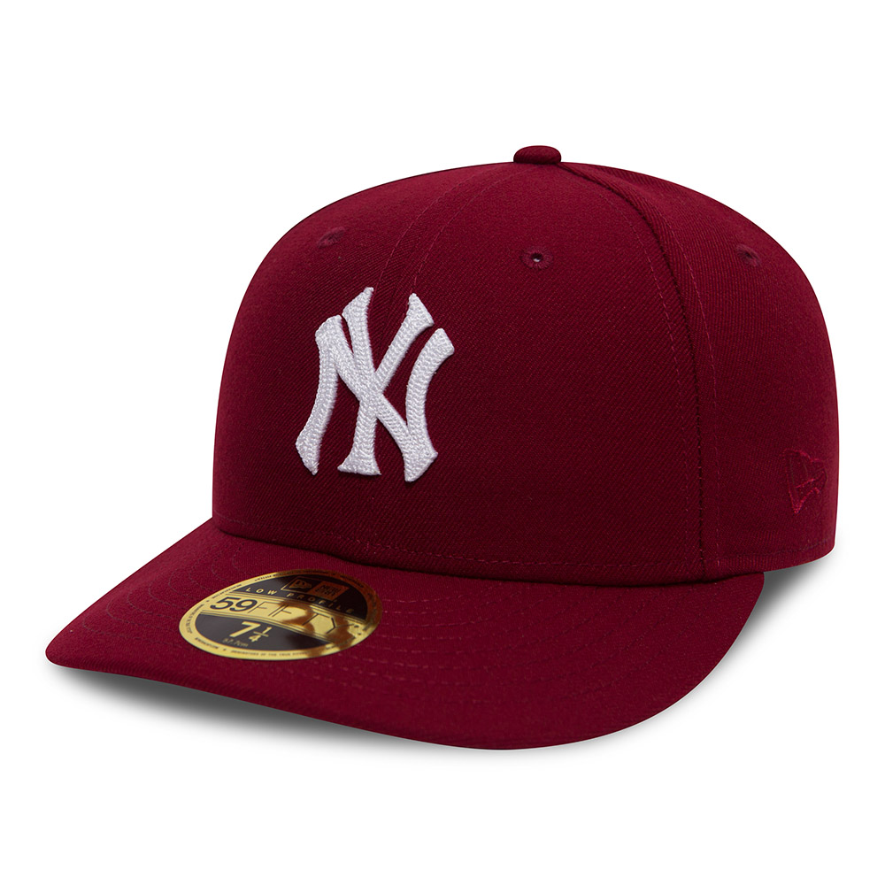 New York Yankees Chain 59FIFTY rosso cardinale con profilo basso